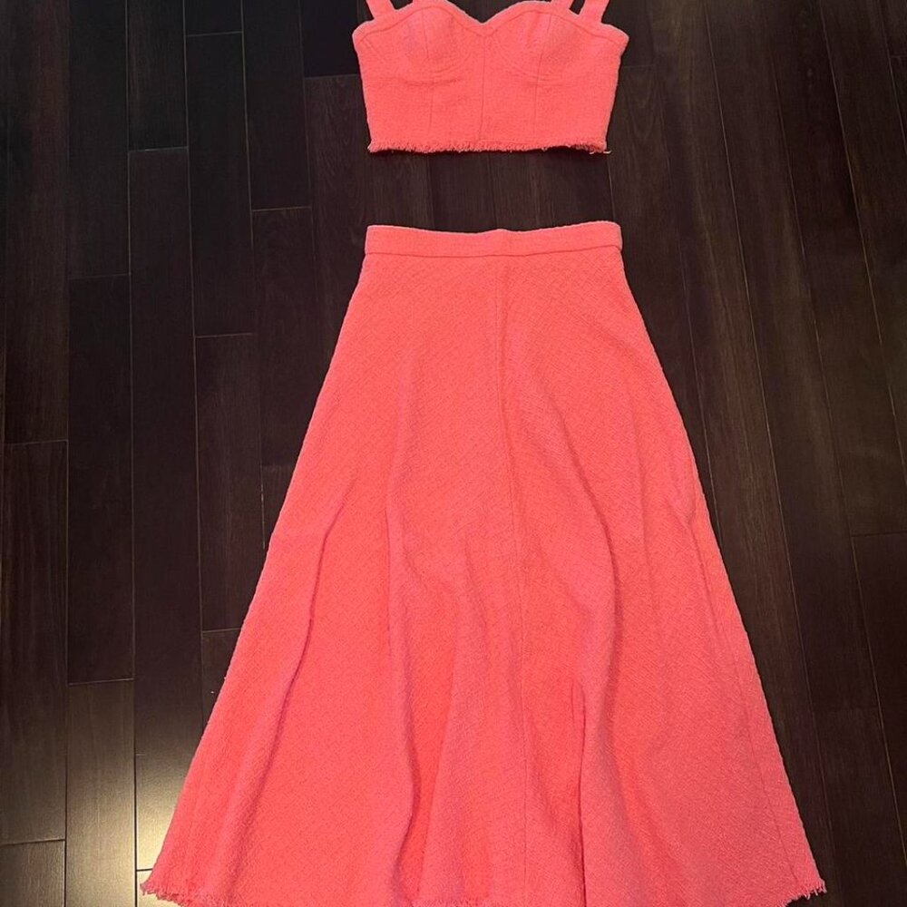 Zara Pink Tweed two-piece set - (skirt and top)
